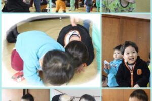 아가들이 세배하러 왔어요.